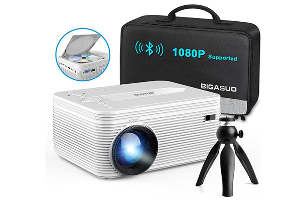 BIGASUO Upgrade HD Bluetooth Projector