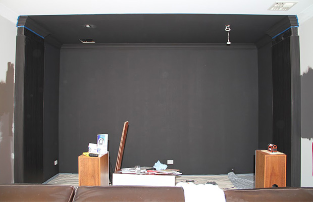 gray projector screen